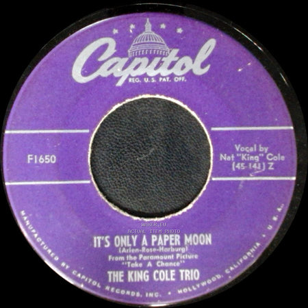The King Cole Trio - Embraceable You / It's Only A Paper Moon side B