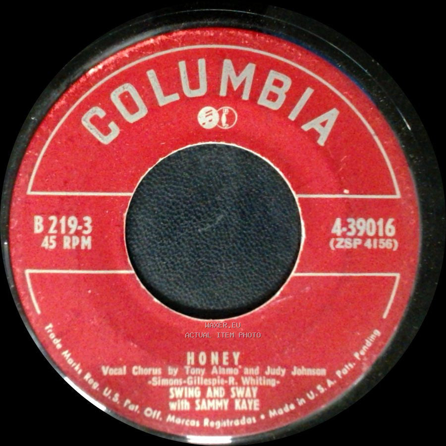 Swing And Sway With Sammy Kaye - Honey / As Time Goes By side A