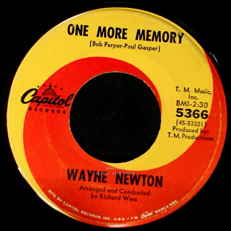 Wayne Newton - One More Memory / Red Roses For A Blue Lady side A