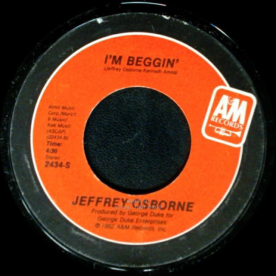 Jeffrey Osborne - On The Wings Of Love / I'm Beggin' side B