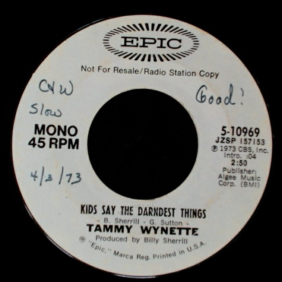 Tammy Wynette - Kids Say The Darndest Things / Kids Say The Darndest Things side A