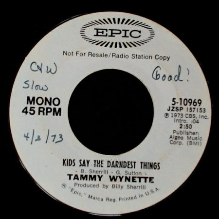Tammy Wynette - Kids Say The Darndest Things / Kids Say The Darndest Things side A