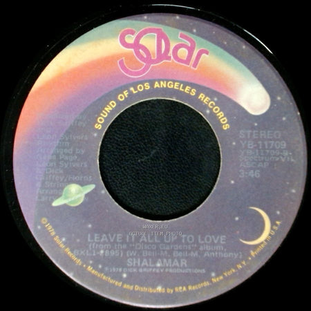 Shalamar - Leave It All Up To Love / The Second Time Around side A