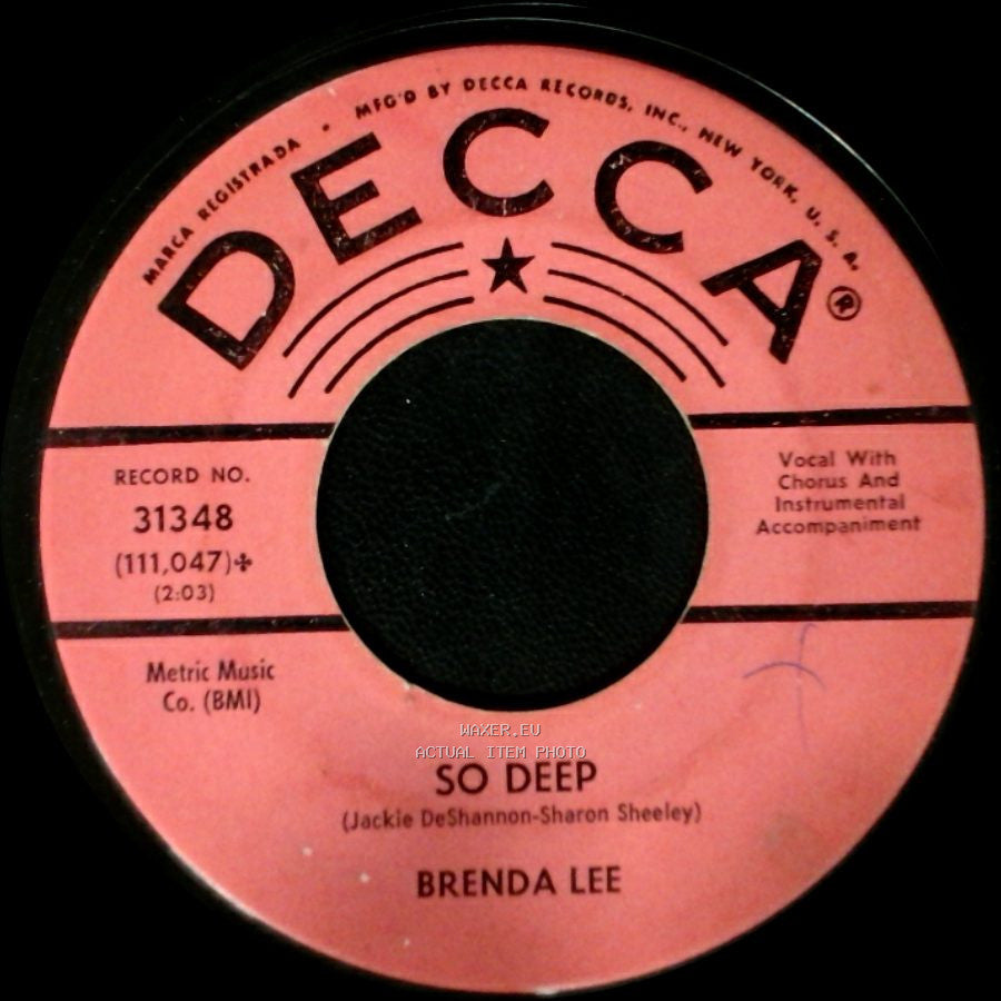 Brenda Lee - So Deep / Break It To Me Gently side A