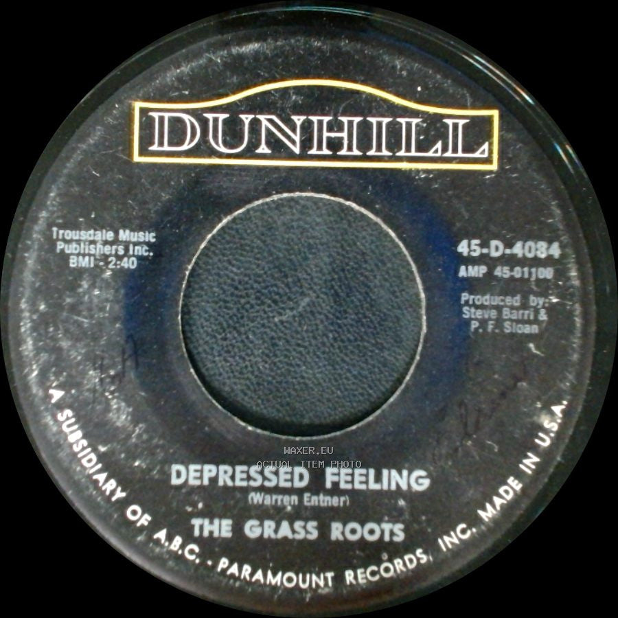 The Grass Roots - Depressed Feeling / Let's Live For Today side A