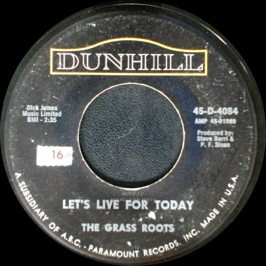 The Grass Roots - Depressed Feeling / Let's Live For Today side B
