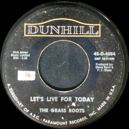 The Grass Roots - Depressed Feeling / Let's Live For Today side B