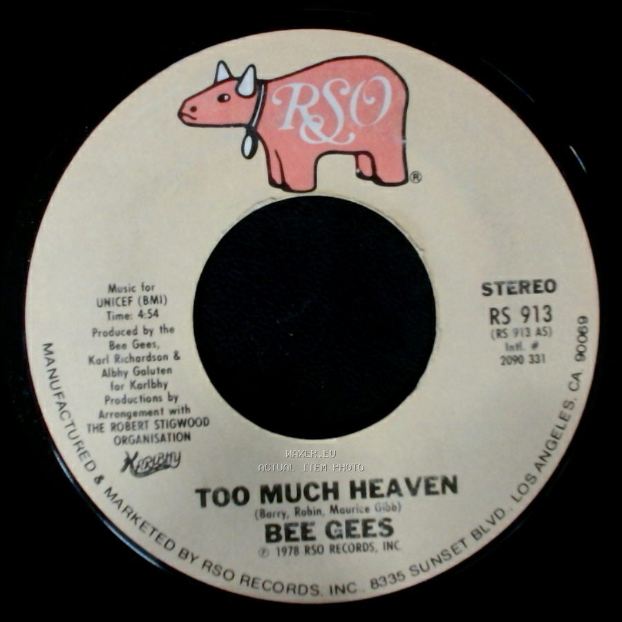 Bee Gees - Too Much Heaven / Rest Your Love On Me side A
