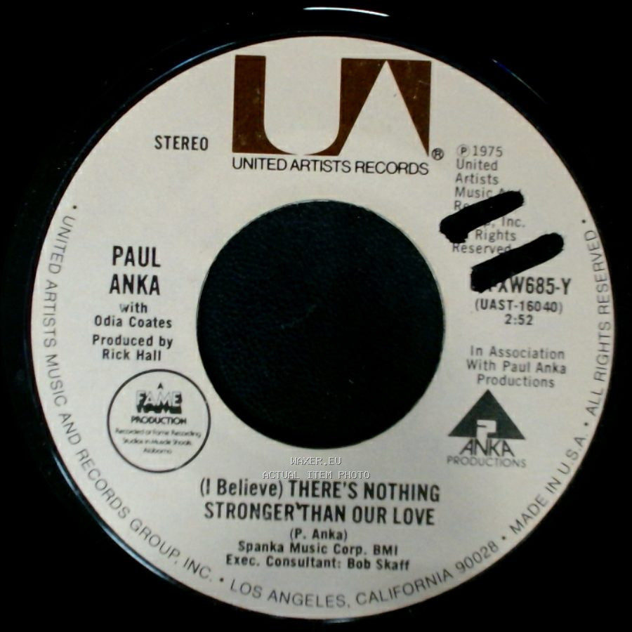 Paul Anka - Today I Became A Fool / (! Believe) There's Nothing Stronger Than Our Love side B