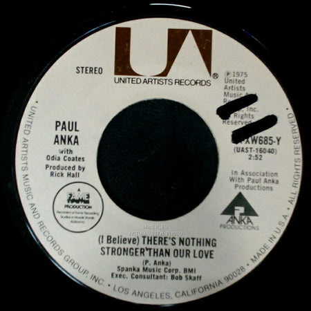 Paul Anka - Today I Became A Fool / (! Believe) There's Nothing Stronger Than Our Love side B