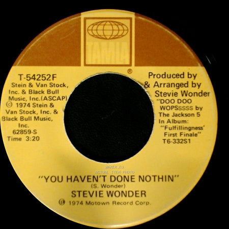 Stevie Wonder - Big Brother / You Haven't Done Nothin' side B