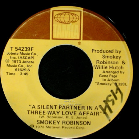 Smokey Robinson - Baby Come Close / A Silent Partner In A Three-Way Love Affair side B
