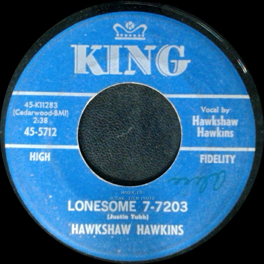 Hawkshaw Hawkins - Lonesome 7-7203 / Everything Has Changed side A