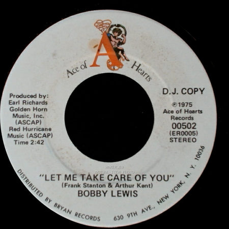 Bobby Lewis - Let Me Take Care Of You / Let Me Take Care Of You side A
