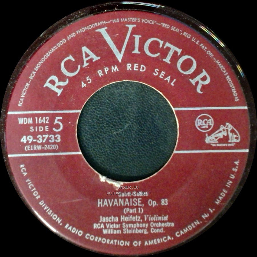 Jascha Heifetz, Rca Victor Symphony Orchestra, William Steinberg - Introduction And Rondo Capriccioso Op. 28 (Concluded) / Havanaise, Op. 83 (Part 1) side B