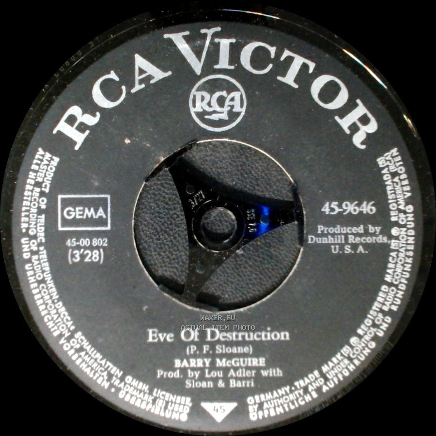 Barry Mcguire - What Exactly's The Matter With Me / Eve Of Destruction side B