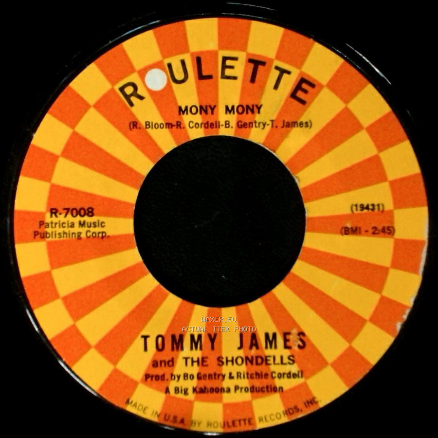 Tommy James And The Shondells - Mony Mony / One Two Three And I Fell side A