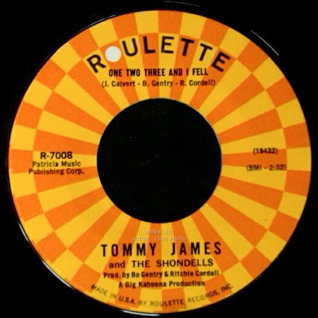 Tommy James And The Shondells - Mony Mony / One Two Three And I Fell side B