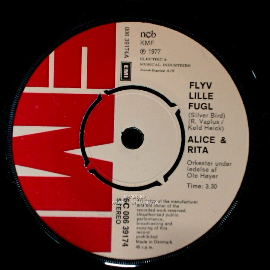 Alice & Rita - Flyv Lille Fugl (Silver Bird) / Vi Lever Lige Nu Og Her side A
