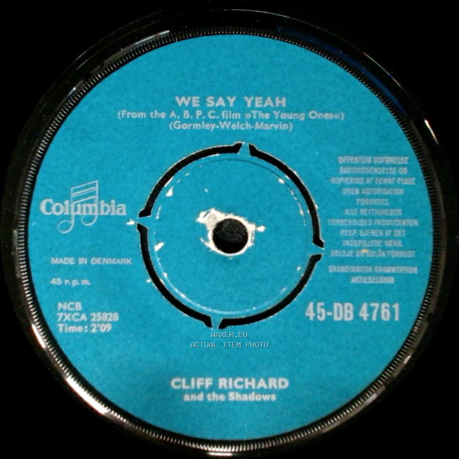 Cliff Richard And The Shadows - The Young Ones / We Say Yeah side B