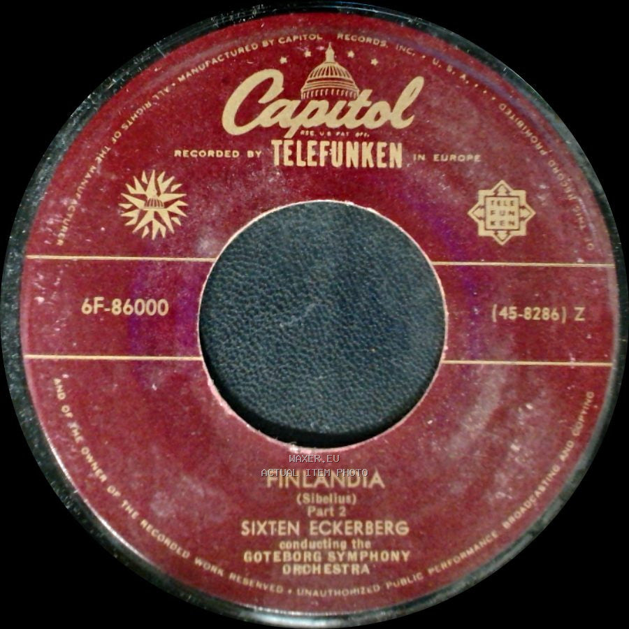 Sixten Eckerberg Conducting The Goteborg Symphony Orchestra / Sixten Eckerberg - Finlandia (Sibelius) Part 2 / Finlandia (Sibelius) Part 1 side A