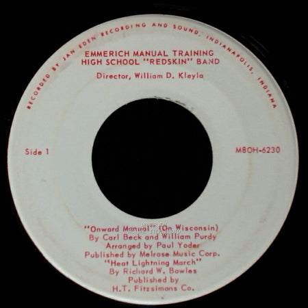 Emmerich Manual Training High School "Redskin" Band / Emmerich Manual High School Concert Choir - Unknown Title A / Unknown Title B side A