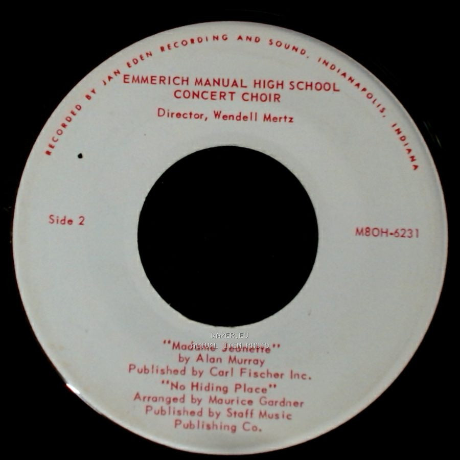 Emmerich Manual Training High School "Redskin" Band / Emmerich Manual High School Concert Choir - Unknown Title A / Unknown Title B side B