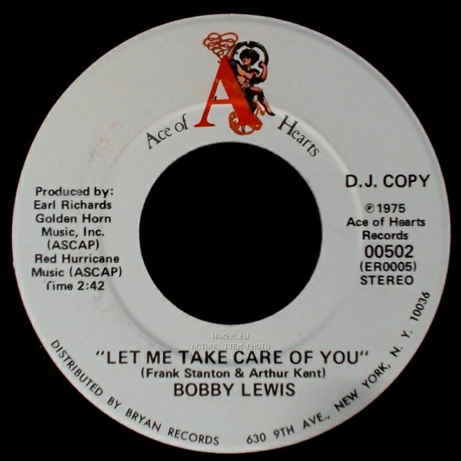 Bobby Lewis - Let Me Take Care Of You / Let Me Take Care Of You side B