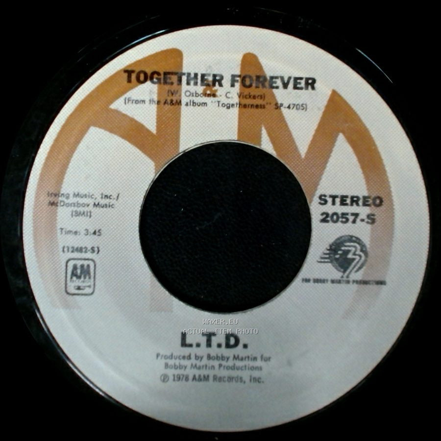 L.T.D. - Holding On (When Love Is Gone) / Together Forever side B