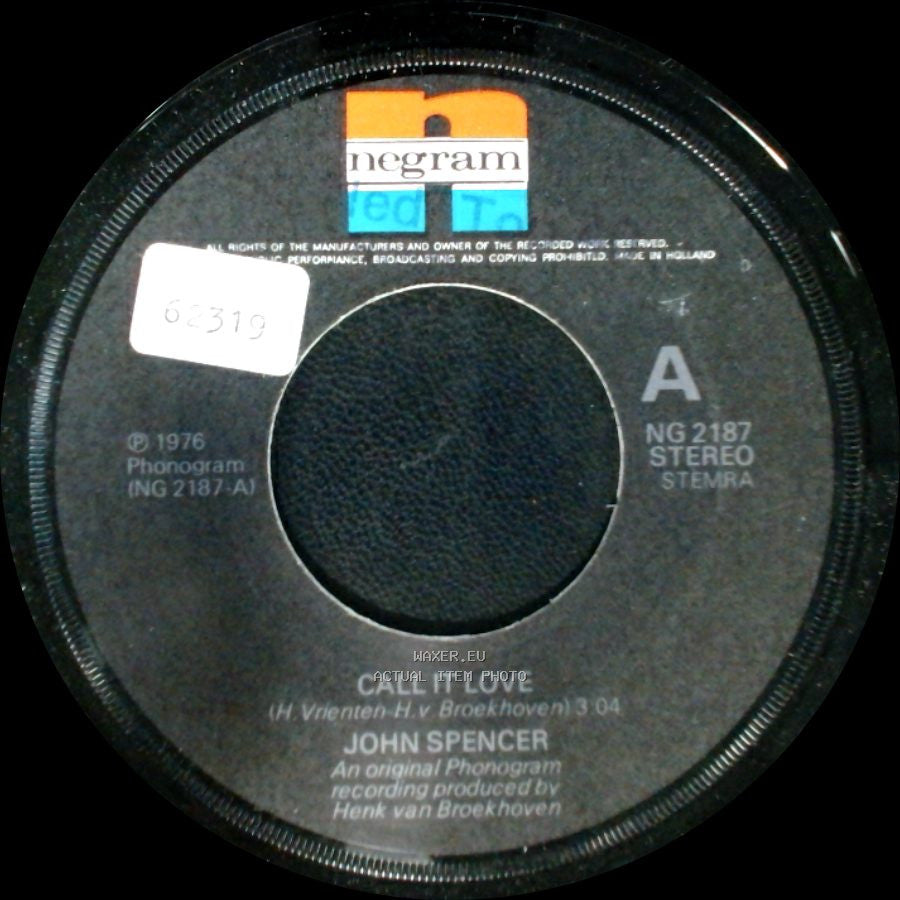 John Spencer - It's You / Call It Love side B