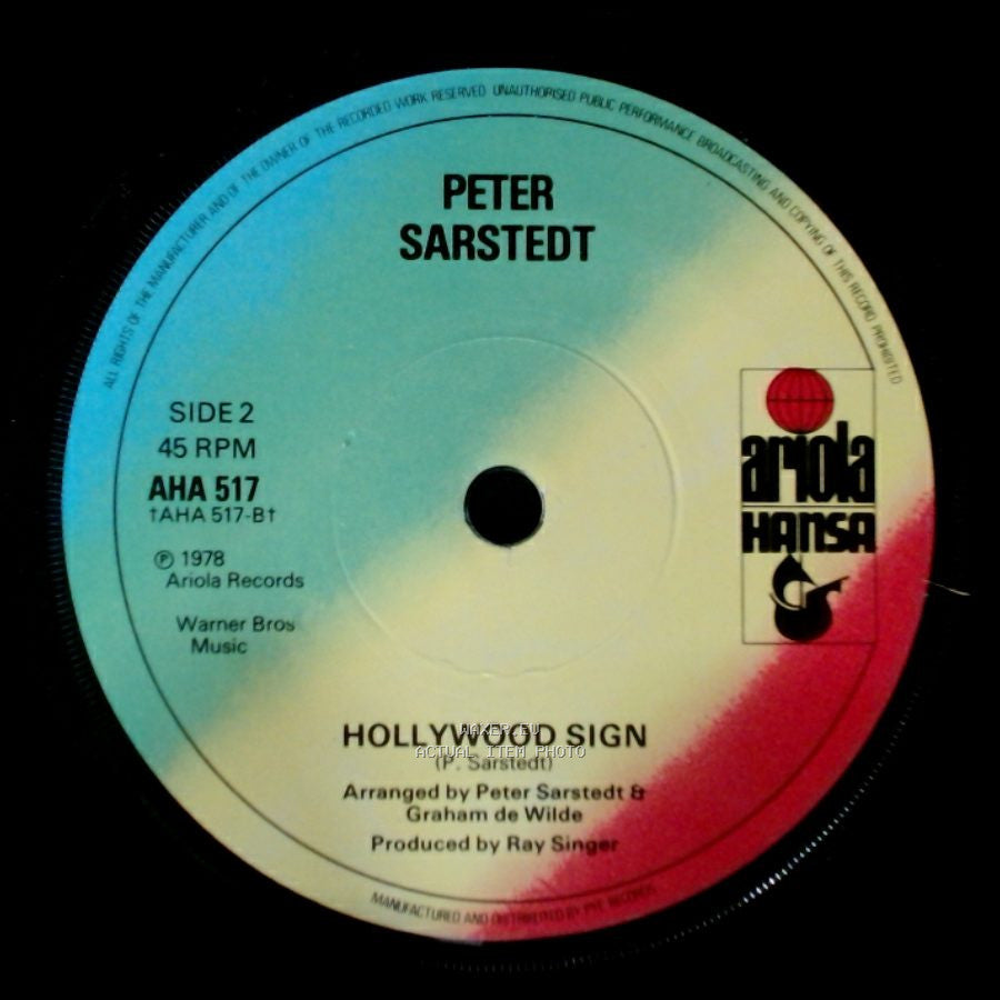 Peter Sarstedt - Beirut / Hollywood Sign side B