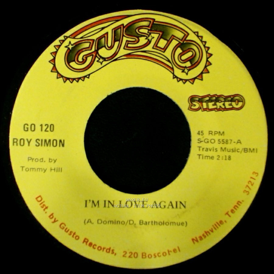 Roy Simon - I'm In Love Again / When You Think You've Hit Bottom side A