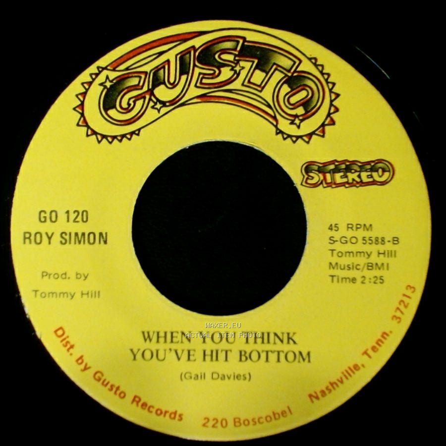 Roy Simon - I'm In Love Again / When You Think You've Hit Bottom side B
