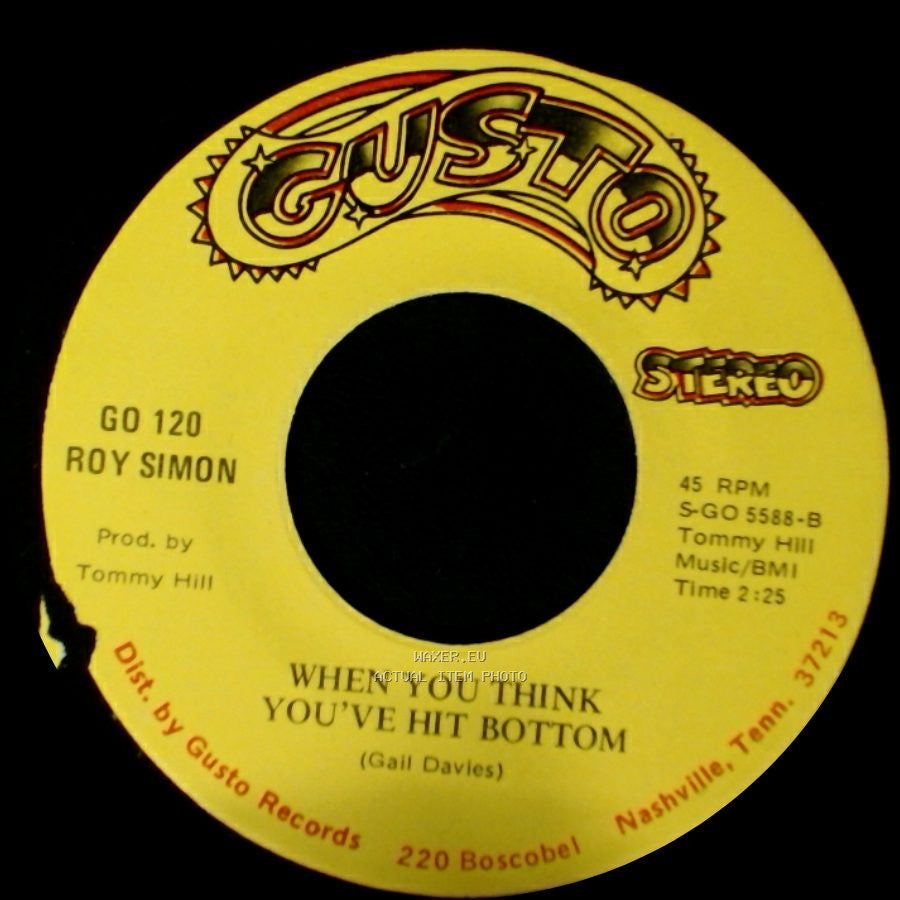 Roy Simon - I'm In Love Again / When You Think You've Hit Bottom side A