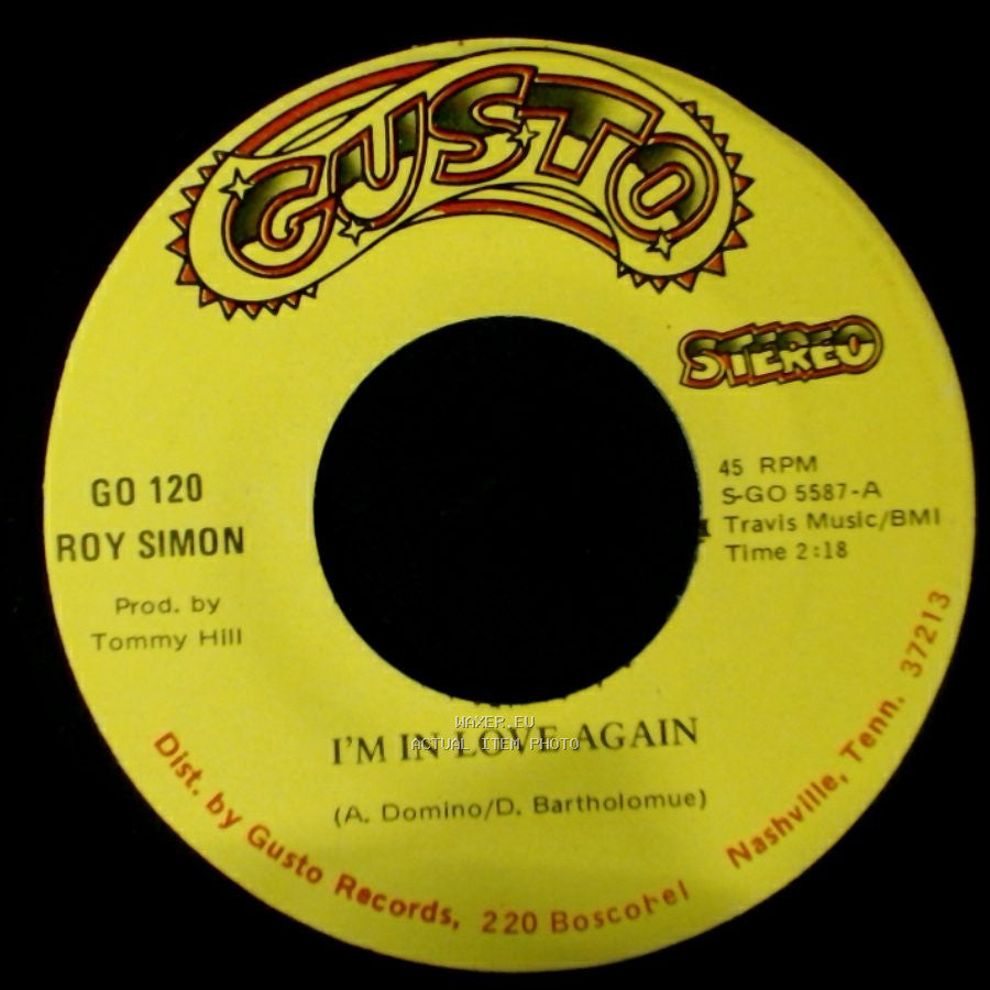 Roy Simon - I'm In Love Again / When You Think You've Hit Bottom side B
