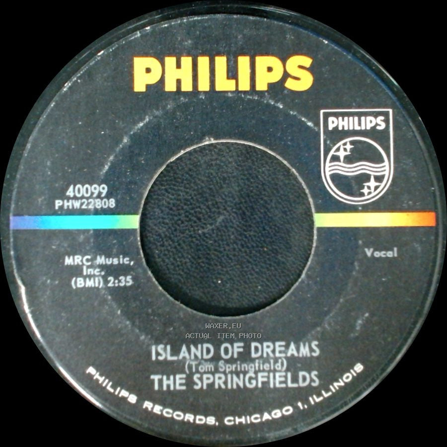 The Springfields - Island Of Dreams / Foggy Mountain Top side A