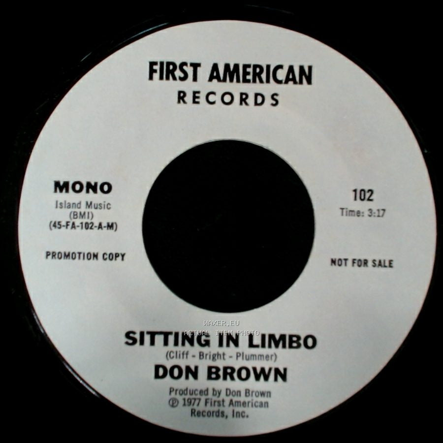 Don Brown - Sitting In Limbo / Sitting In Limbo side B