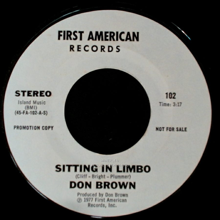 Don Brown - Sitting In Limbo / Sitting In Limbo side B