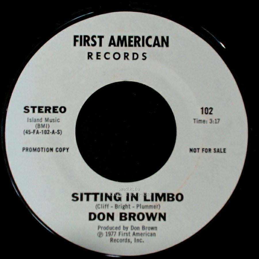 Don Brown - Sitting In Limbo / Sitting In Limbo side B