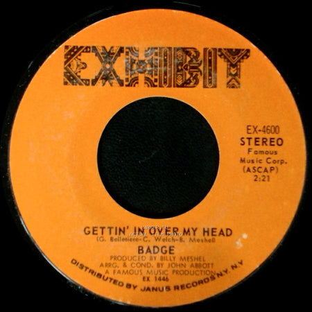 Badge - It's Straight Ahead / Gettin' In Over My Head side B