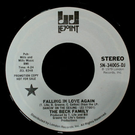 The Beck Family - Falling In Love Again / Falling In Love Again side B