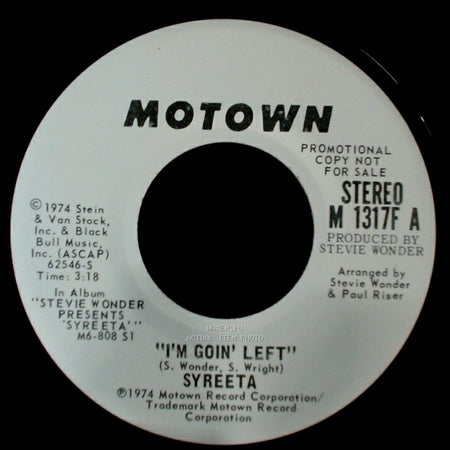 Syreeta - I'm Goin' Left / I'm Goin' Left side A