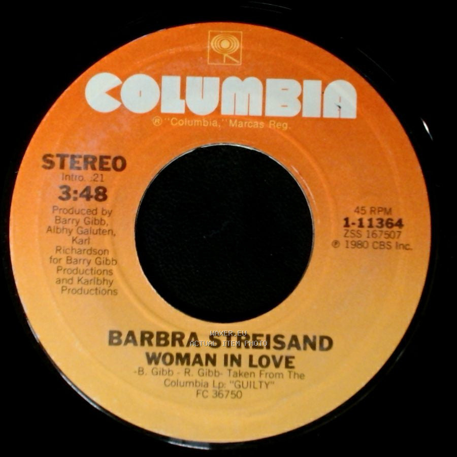 Barbra Streisand - Run Wild / Woman In Love side B