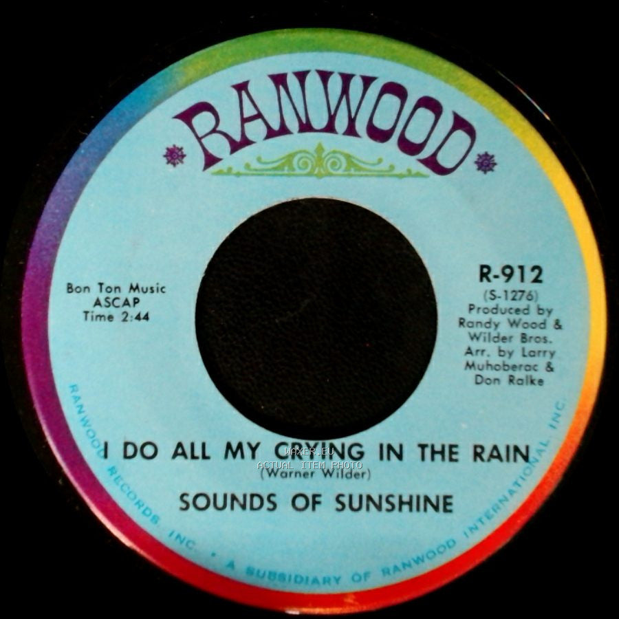 Sounds Of Sunshine - It's Hard To Say Good-Bye Forever / Do All My Crying In The Rain side B