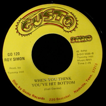 Roy Simon - I'm In Love Again / When You Think You've Hit Bottom side A
