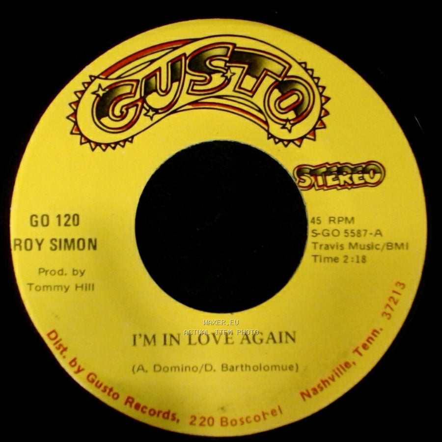 Roy Simon - I'm In Love Again / When You Think You've Hit Bottom side B