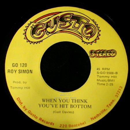 Roy Simon - I'm In Love Again / When You Think You've Hit Bottom side B