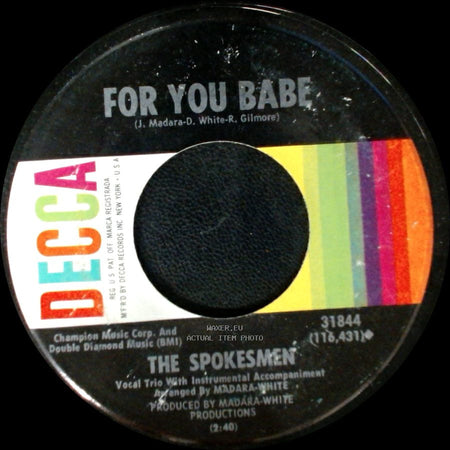 The Spokesmen - For You Babe / The Dawn Of Correction side A