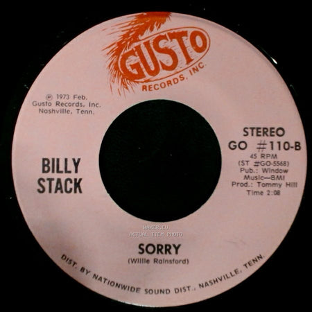 Billy Stack - Sorry / Slowly side A