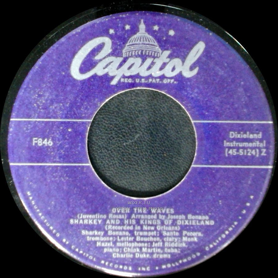 Sharkey And His Kings Of Dixieland - Over The Waves / I'm Satisfied With My Gal side A